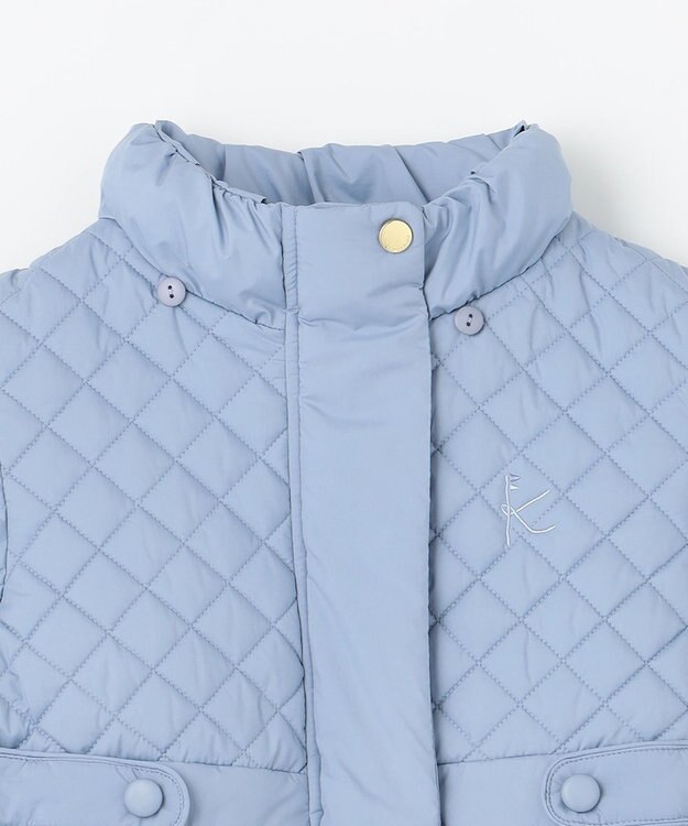 組曲 KIDS 【110-140cm】キルティング 中綿コート マローブルー系