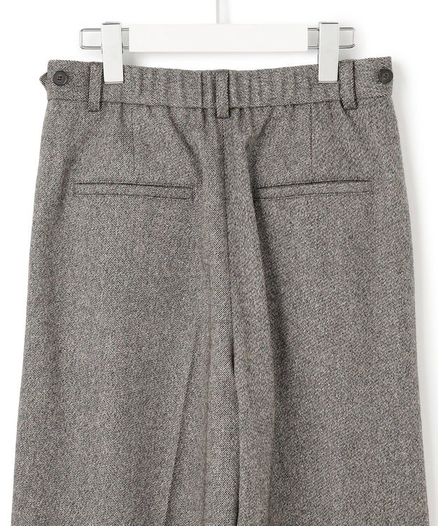 23区 S ラメミックスツイード タック ワイド パンツ モノトーン系