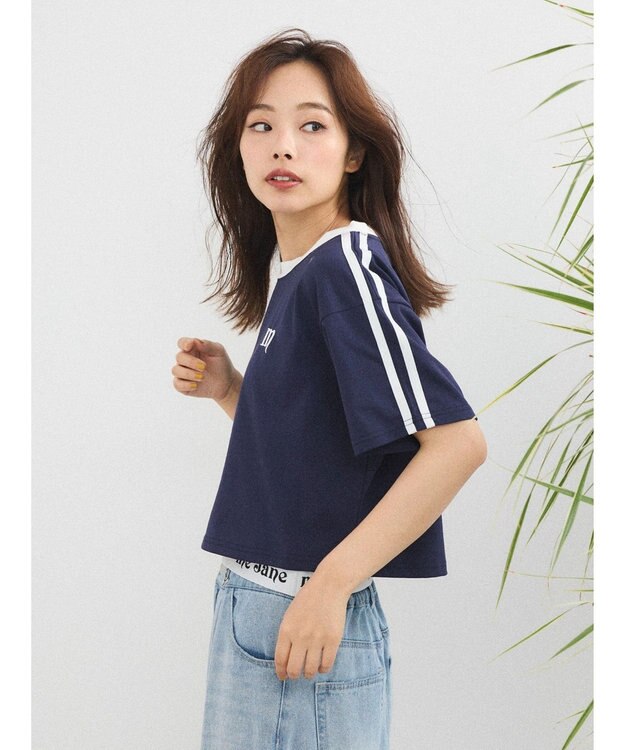 Green Parks ｍｅ　Ｊａｎｅ／ワイドショートＴシャツ Navy