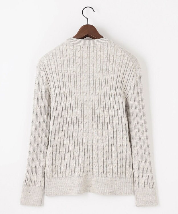 JOSEPH ABBOUD 【オリジナルオーガニックコットン使用/サスティナブル】JOE COTTONケーブル クルーネックセーター ベージュ系