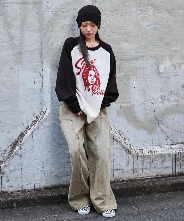 WEGO 【ユニセックス着用ITEM/SMLサイズ展開】ジャガードグラフィックプルオーバー 柄1