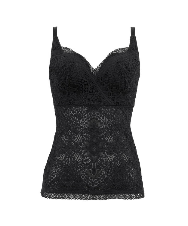 BRADELIS New York 【BRADELIS Me】 Perfumyプラスブラキャミ25A1 ノンワイヤー 補正下着 カップ付き ブラトップ バストアップ ブラック