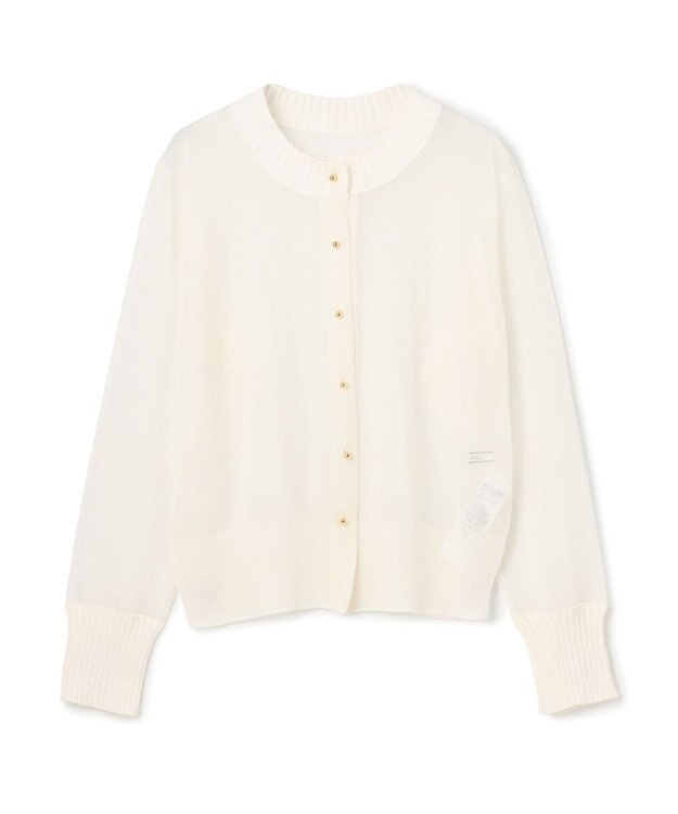 BEIGE， PYRRHOT / シアーコンビ リブカーディガン Ecru