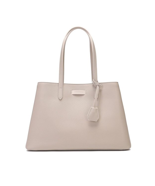 style code 【MERCURYDUO/マーキュリーデュオ】通勤、通学、リクルート両アオリポケットA4トートバッグ　キーチャーム付 グレージュ