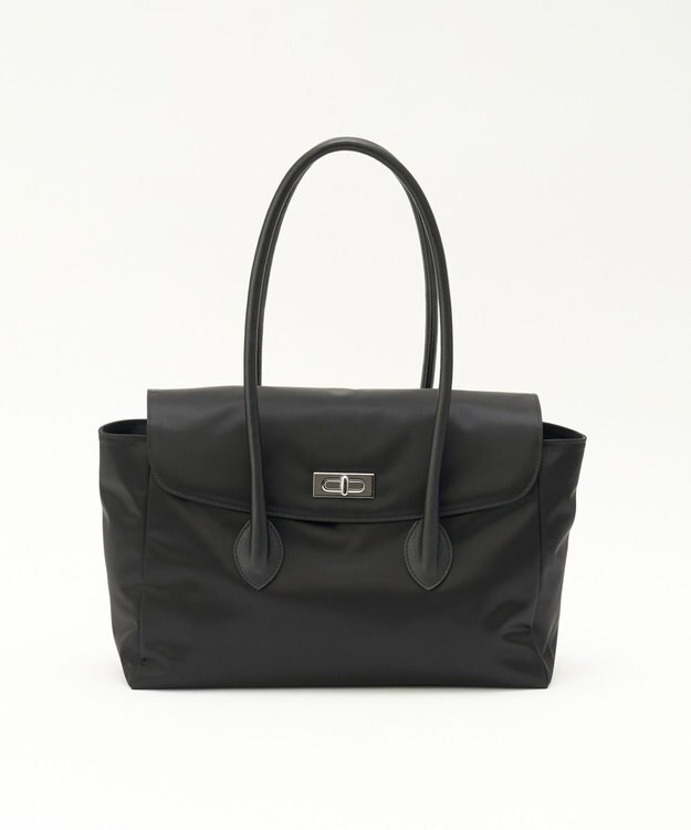 russet 《@__serako.r__企画》クラウズナイロンフラップトートバッグ(CE-1690) Black