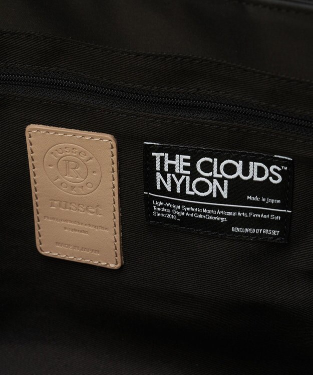 russet 《@__serako.r__企画》クラウズナイロンフラップトートバッグ(CE-1690) Black