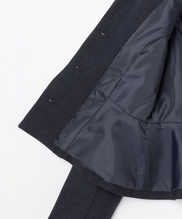 Feroux 【先行予約】パール釦ペプラムジャケット×スカート セットアップ ネイビー系