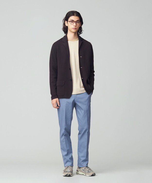 J.PRESS MEN ピースダイ トリコチンストレッチパンツ サックスブルー系