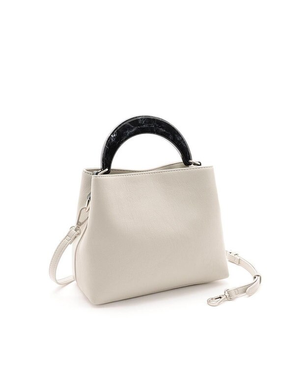 MioFIRANO STONE B001 ハンドバッグ LIGHT GRAY