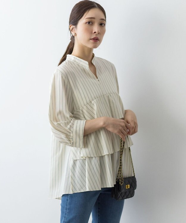 組曲 リヨセルシャーティングティアード ブラウス アイボリー系1