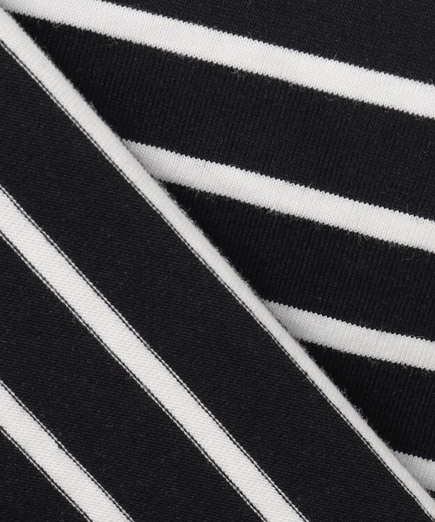 UNFILO バックZIP ボーダーT ブラック×オフ