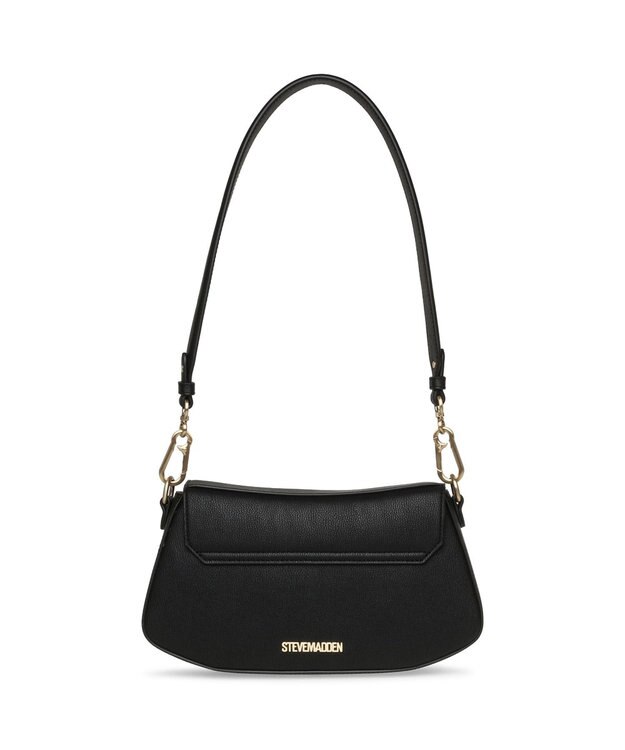 STEVE MADDEN BLYON-C ロゴフラップショルダーバッグ ブラック