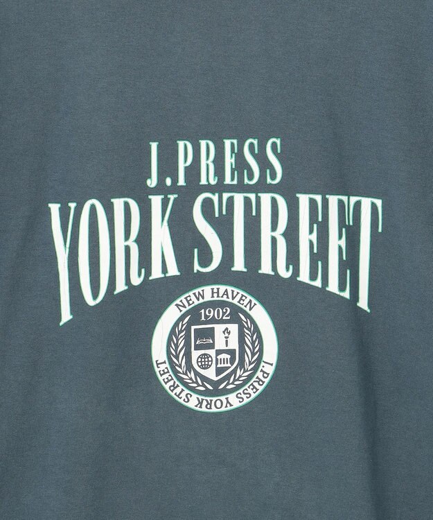 J.PRESS YORK STREET 【UNISEX】センターアーチロゴTシャツ ダルブルー系