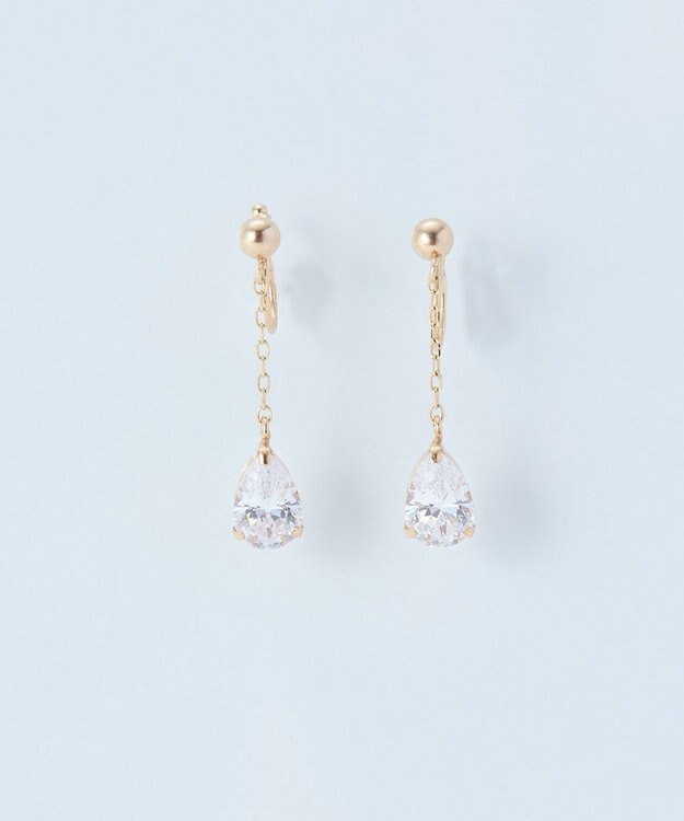 Phoebe 【 K10 】ドロップビジューイヤリング ゴールド