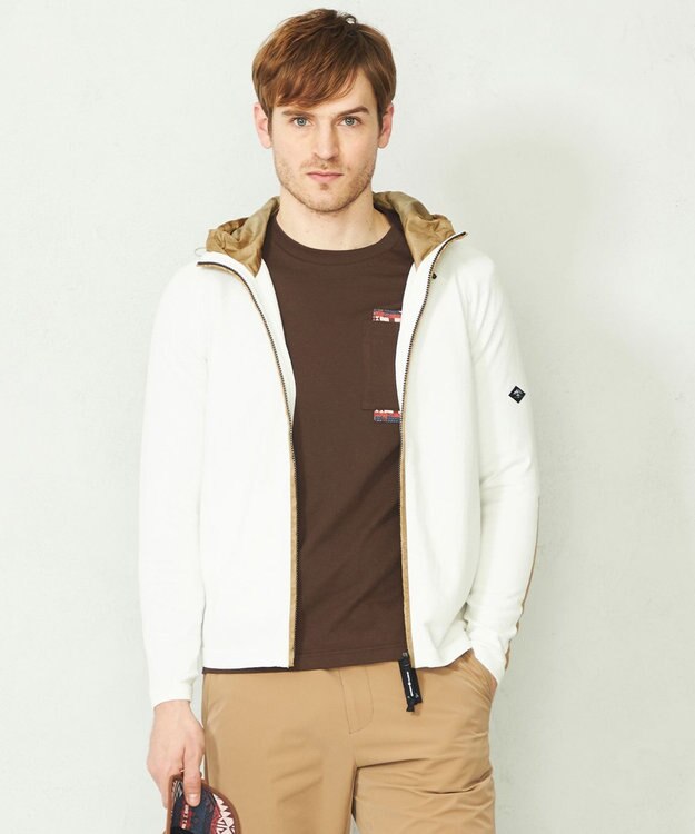 JOSEPH ABBOUD MOUNTAIN 【UNISEX】高機能 アウトドアニットパーカー ホワイト系