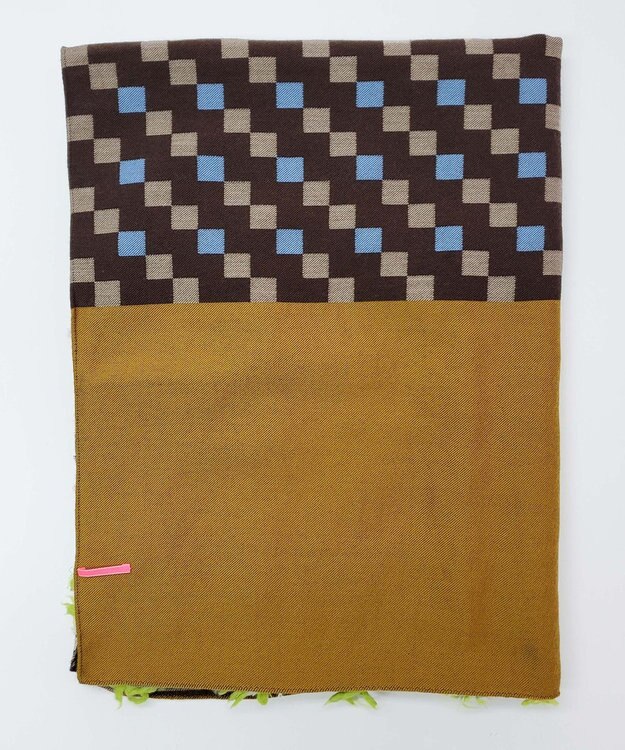 POLS ウールカットジャカードストール ベージュ