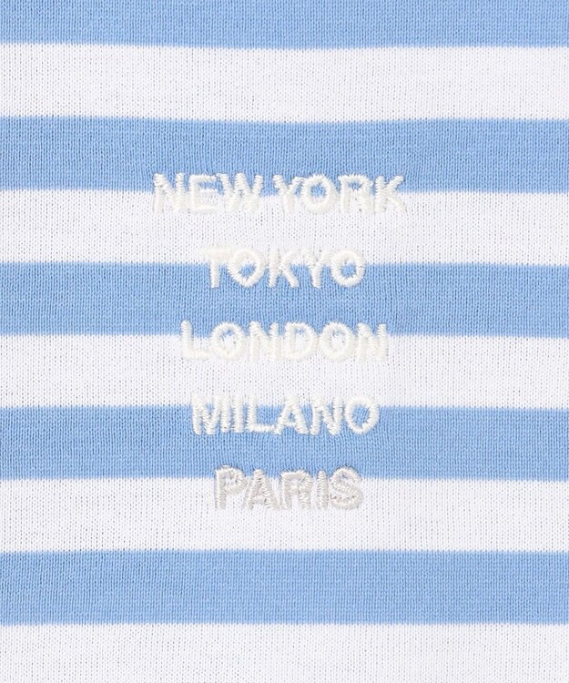 ICB 【30th ANNIVERSARY】 PARIS ボーダーTシャツ サックス×オフホワイト