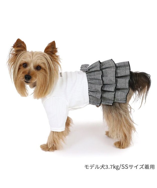 PET PARADISE J.PRESS スカート つなぎ 《グレンチェック》 小型犬 グレンチェック