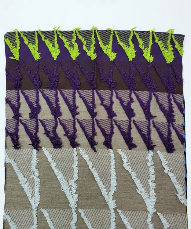 POLS ウールカットジャカードストール ベージュ