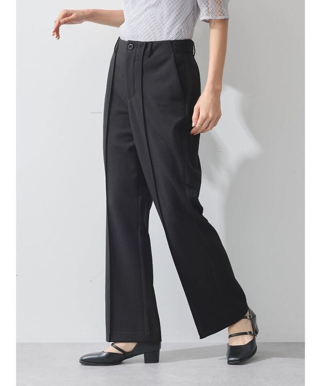 earth music&ecology センターシームパンツ Black