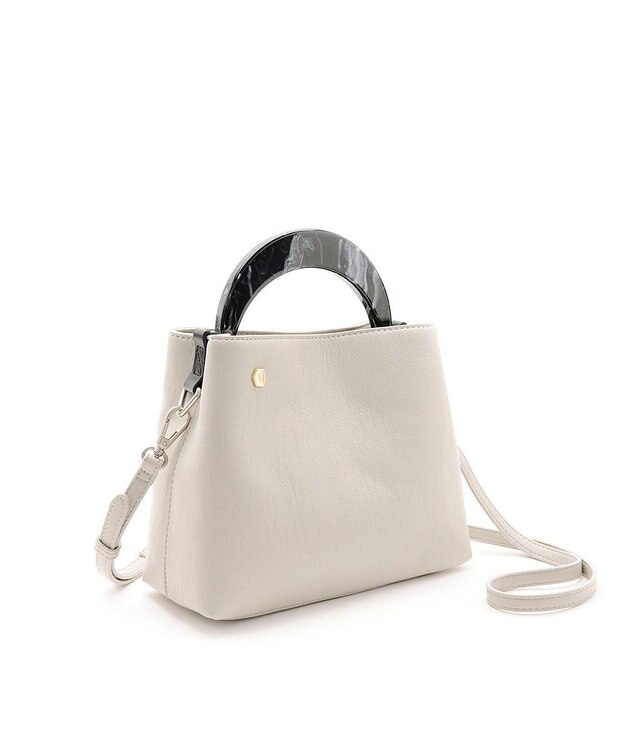 MioFIRANO STONE B001 ハンドバッグ LIGHT GRAY