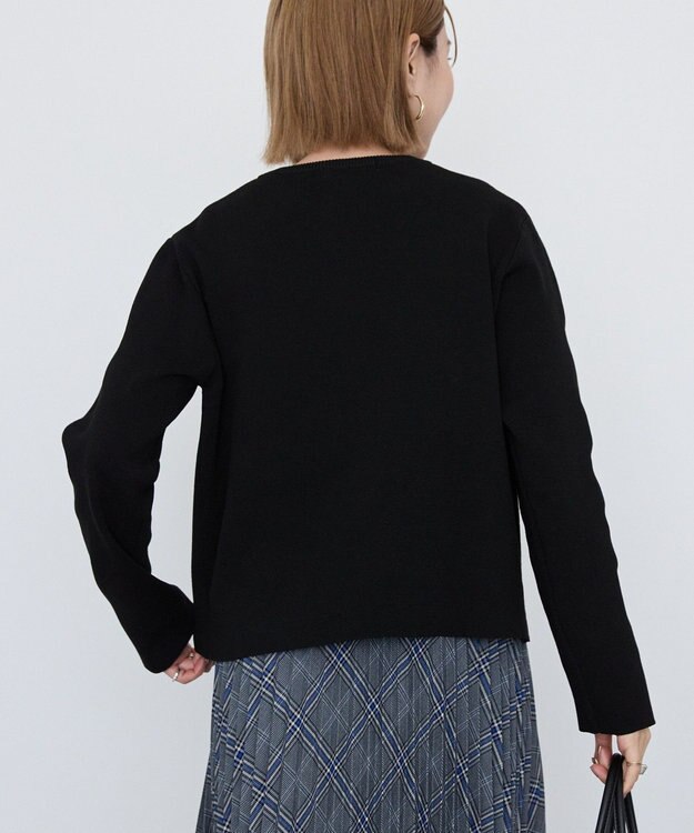 AMERICAN HOLIC ワンポイントロゴクルーカーディガン Black