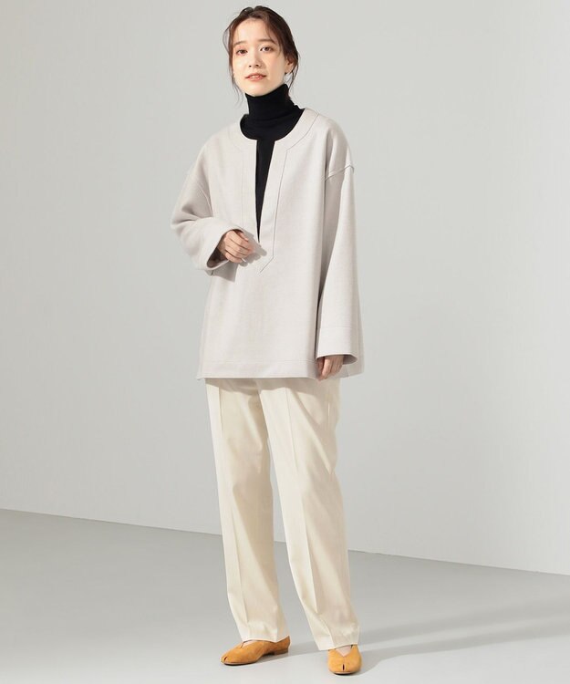 SHARE PARK LADIES 【洗える】TRストレートパンツ アイボリー