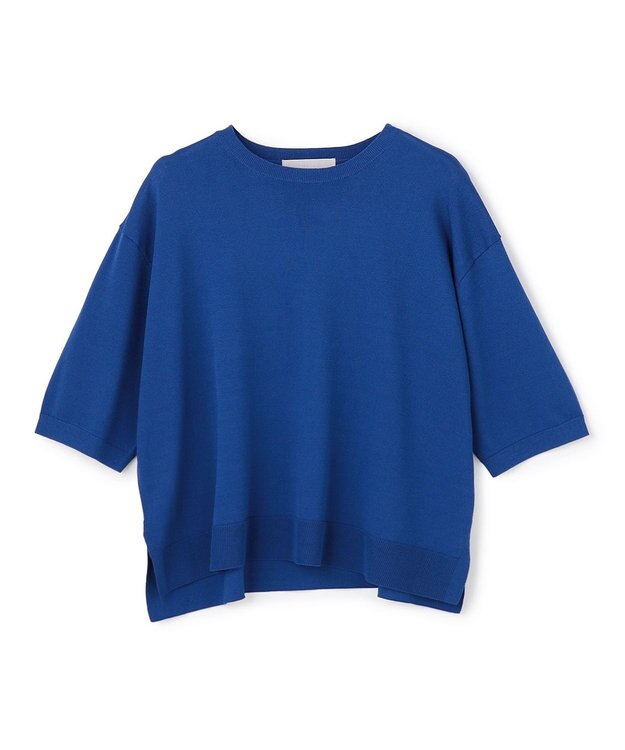 UNFILO スゴ機能美ニット ハーフスリーブ ブルー