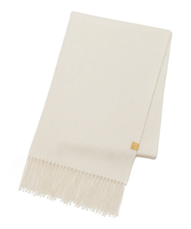 MOONBAT WEB限定【洗える】ミエル (miel) カシミヤ100％ 無地ストール ホワイト