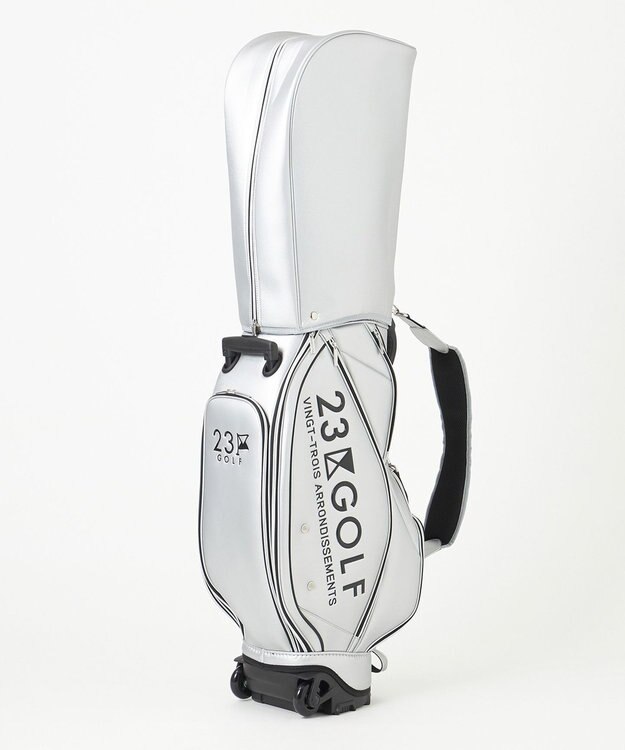 23区GOLF 【UNISEX】セルフスタンドバッグ内蔵キャディバッグ シルバー系