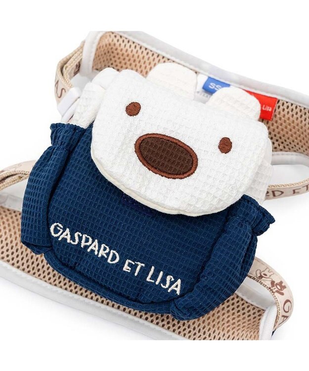 PET PARADISE リサとガスパール リサ顔リュック付き ハーネス Ｓ ネイビー