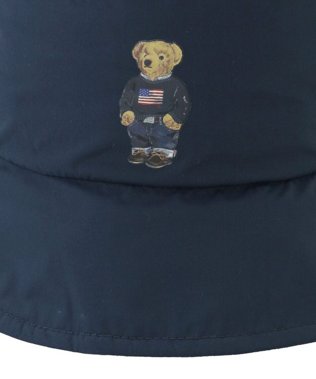 MOONBAT POLO RALPH LAUREN レインハット FLAG BEAR 撥水 ポケッタブル ネイビーブルー