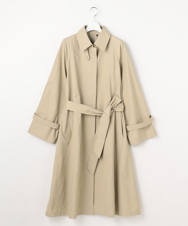 自由区 S コットンナイロンバルカラー コート ベージュ