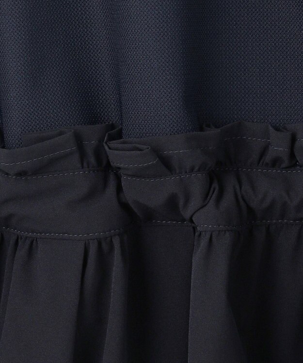 23区GOLF 【WOMEN】機能に優れた新素材「AIR TOOL」で暑い夏を快適に コンビ素材 ワンピース ネイビー系