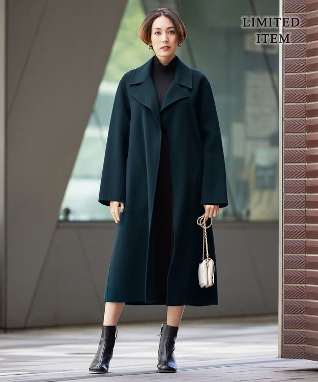 ICB 【WEB限定】ウールブレンドスムース ニットワンピース ブラック系