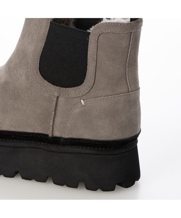 MODE ET JACOMO <carino>本革ムートン　サイドゴアショートブーツ オーク