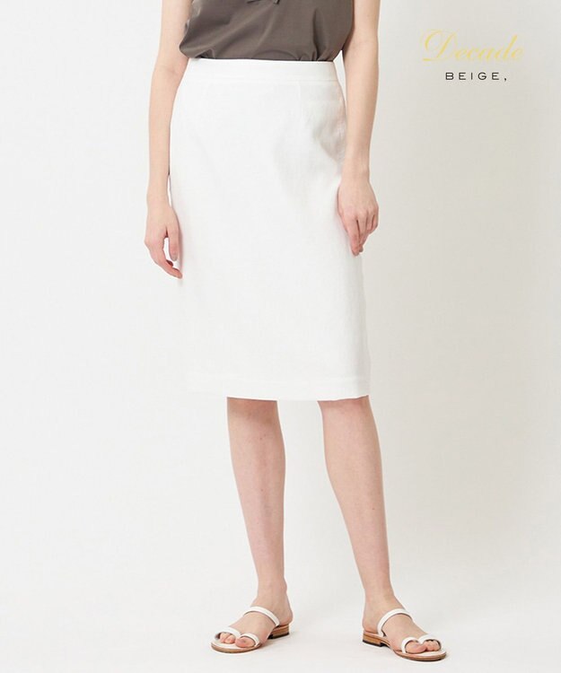 BEIGE， CAROLE / タイトスカート White×Sand