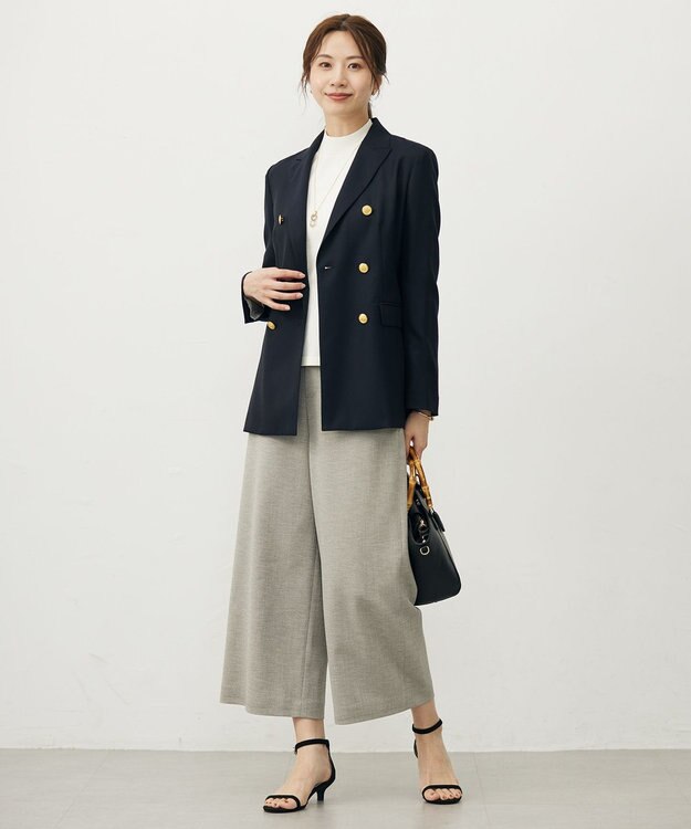 J.PRESS LADIES オックス ダブル テーラードジャケット ネイビー系