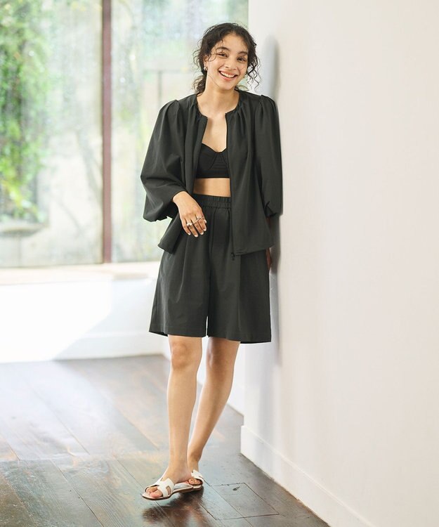 #Newans 【UVカット/撥水/接触冷感】ハーフパンツ ラッシュガード チャコールグレー