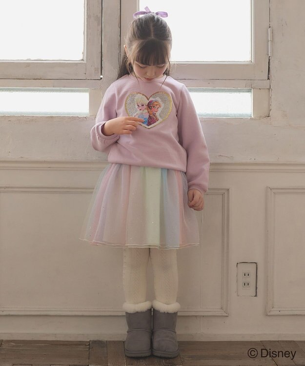 ANY KIDS 【Disney（ディズニー）】FROZEN / ミラクルスパンコール トレーナー ラベンダー<アナ&エルサ>