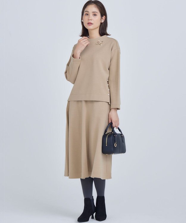 組曲 S 【2SET・WEB限定】ウール混ジャージー セットアップ ベージュ系