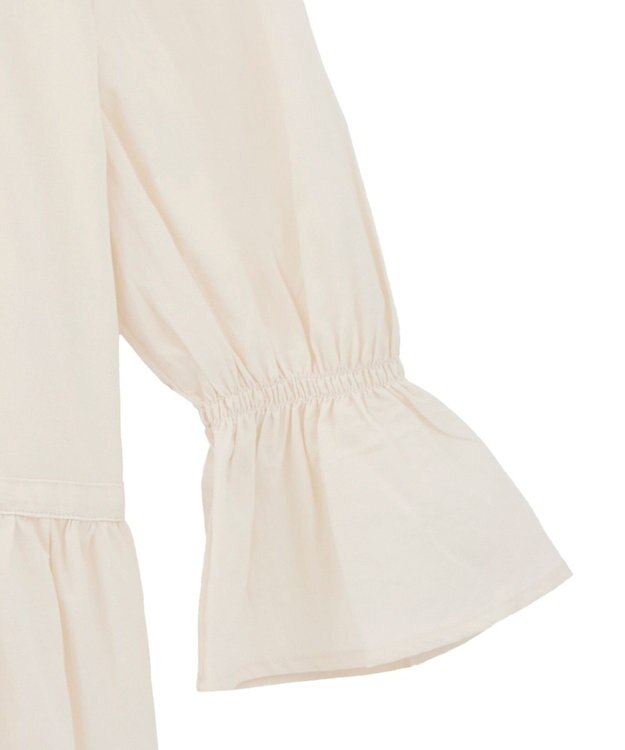 earth music&ecology 【綿100％】サイドリボンラッフルミニワンピース Ecru