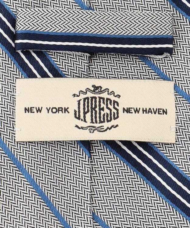 J.PRESS MEN 【STRUCTURE MIX COLLECTION】レジメンタル ネクタイ グレー系1