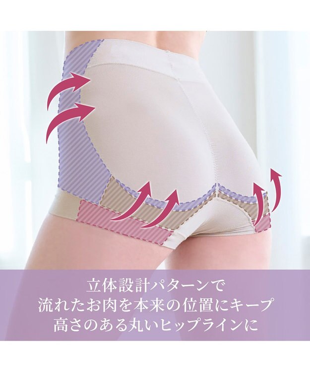 BRADELIS New York 【BRADELIS NewYork peace ブラデリス】ハートのお尻に格上げショーツ24 深め 綿混 伸縮性抜群 程よくフィットしてキュッと上がる グレージュ