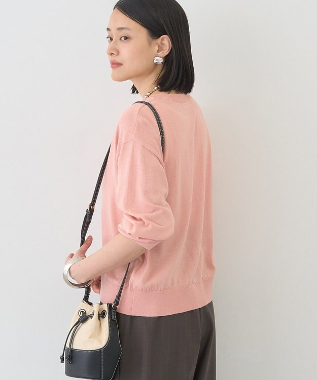 AMERICAN HOLIC 配色シアーカーディガン Pink