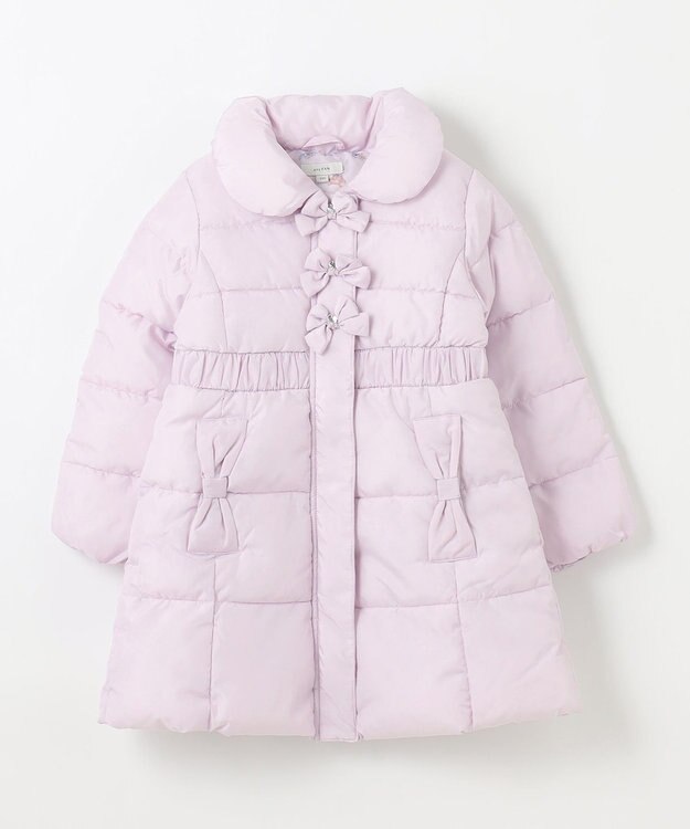 ANY KIDS 【洗濯機OK】中綿Aラインロングコート ラベンダー