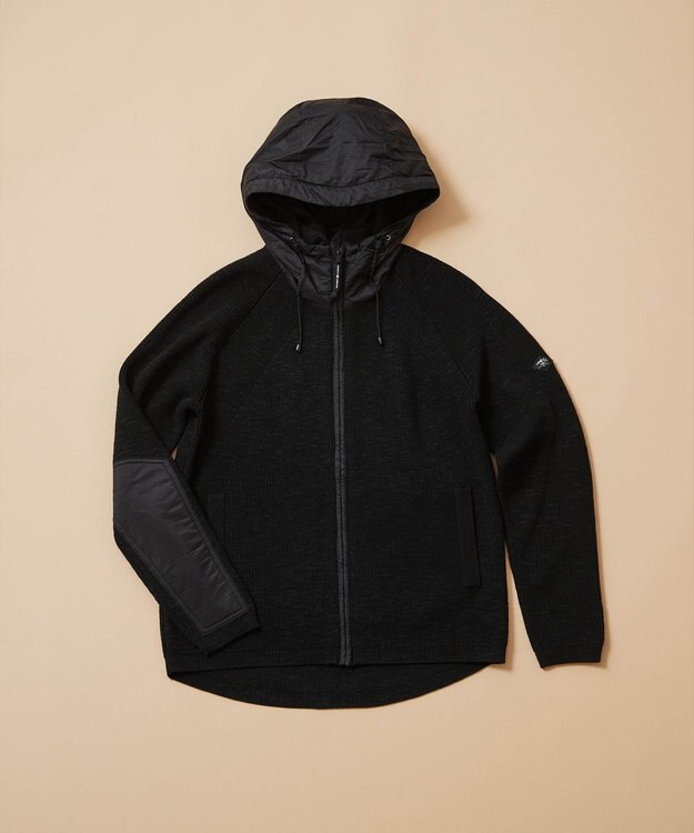 JOSEPH ABBOUD MOUNTAIN 【UNISEX】日本素材 ストレッチニットパーカー ブラック系