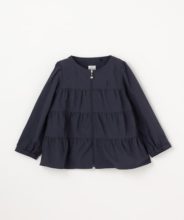 組曲 KIDS 【110-140㎝】 撥水ティアードマウンパ ネイビー