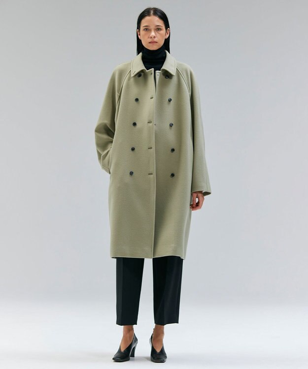 BEIGE， 【VERY NaVY12月号掲載】LABBOCK / ウール混ラグランステンカラーコート  L.Khaki