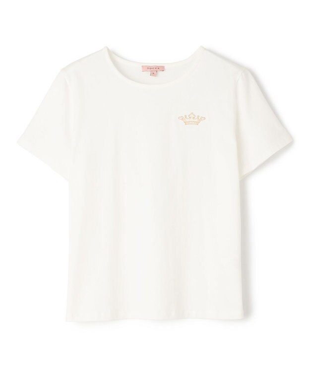TOCCA 【洗える】TOCCA LOGO TEE Tシャツ ホワイト系